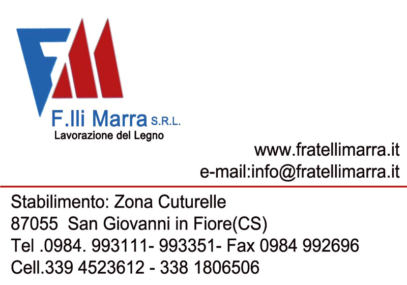 F.lli Marra s.r.l. Lavorazione del Legno